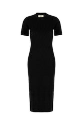 Black cotton blend dress -  | Wise