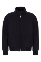 Bomber in cashmere stretch blu notte -  | Wise