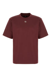 Burgundy cotton oversize t-shirt -  | Wise