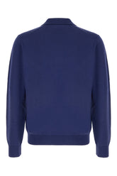 Blue stretch wool polo shirt -  | Wise