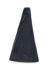 Midnight blue canvas Fendi Cono backpack -  | Wise