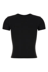 Black stretch cotton T-Elle t-shirt -  | Wise