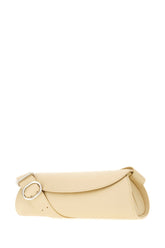 Beige leather small Cannolo shoulder bag -  | Wise