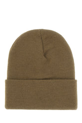 Olive green acrylic beanie hat -  | Wise