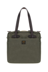 Olive green canvas shopping bag -  | Wise