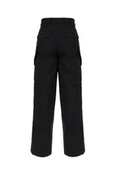 Black stretch cotton pants -  | Wise