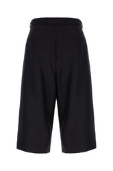 Black wool bermuda shorts -  | Wise