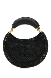 Black raffia mini Summer Banana handbag -  | Wise