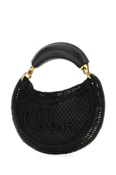 Black raffia mini Summer Banana handbag -  | Wise