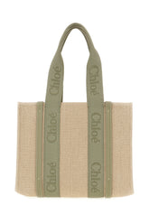 Borsa shopping Woody grande in lino cappuccino -  | Wise