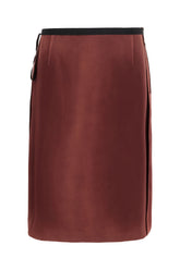 Grape viscose mini skirt -  | Wise