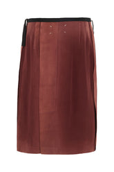 Grape viscose mini skirt -  | Wise