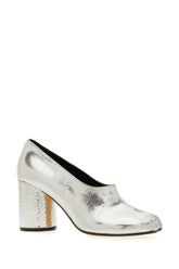 Silver leather Tabi Broken Mirror ankle boots -  | Wise