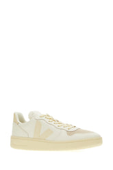 Ivory leather V-10 sneakers -  | Wise