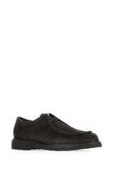 Dark brown suede lace-up shoes -  | Wise