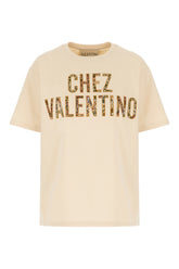 T-shirt oversize in cotone beige -  | Wise