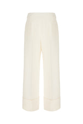 Ivory wool blend pants -  | Wise