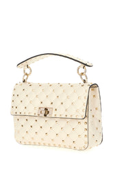 Ivory nappa leather medium Rockstud Spike handbag -  | Wise