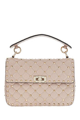 Antique pink nappa leather medium Rockstud Spike handbag -  | Wise