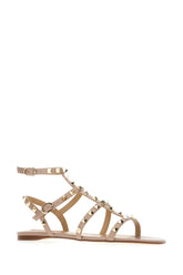 Antiqued pink leather sandals -  | Wise