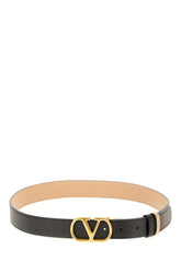 Black leather reversible belt -  | Wise