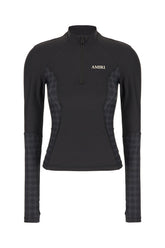 Black stretch polyester top -  | Wise