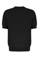 T-shirt in seta nera -  | Wise