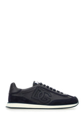 Blu navy leather and suede Cushion sneakers -  | Wise