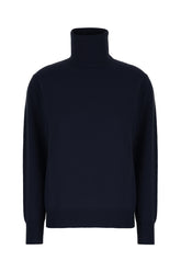 Midnight blue wool blend sweater -  | Wise