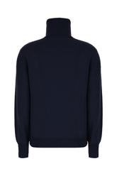 Midnight blue wool blend sweater -  | Wise