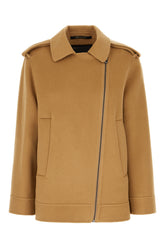 Beige wool blend coat -  | Wise