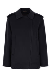 Midnight blue wool blend coat -  | Wise