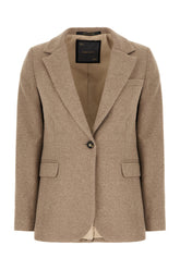 Cappuccino polyester blend blazer -  | Wise