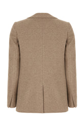 Cappuccino polyester blend blazer -  | Wise