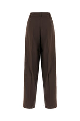 Chocolate wool blend pants -  | Wise