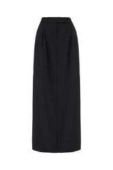 Black wool blend skirt -  | Wise