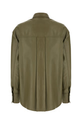Military green leather jacket -  | Wise