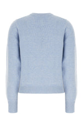 Powder blue wool blend sweater -  | Wise
