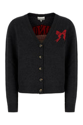 Slate wool blend cardigan -  | Wise