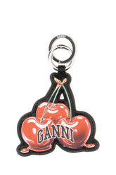 Multicolor leather and fabric key ring -  | Wise