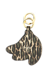 Multicolor leather and fabric key ring -  | Wise