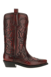 Brown synthetic leather boots -  | Wise