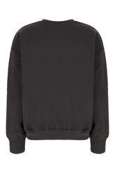 Felpa oversize in cotone antracite -  | Wise