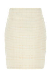 Gonna in misto lana stretch avorio -  | Wise