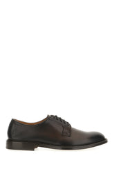 Dark brown leather lace-up shoes -  | Wise