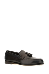 Dark brown leather loafers -  | Wise