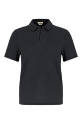 Midnight blue cotton blend polo shirt -  | Wise