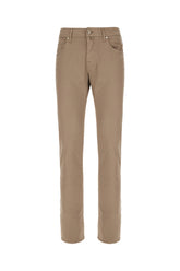 Pantalone in misto cotone stretch tortora -  | Wise