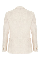 Giacca in misto lino ricamato -  | Wise