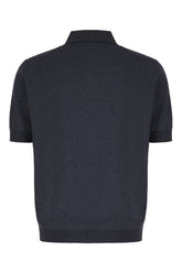 Polo in cotone blu notte -  | Wise